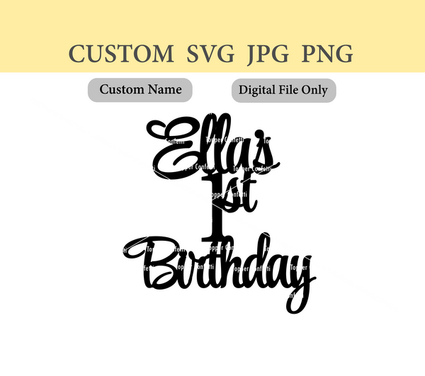 Custom Name 1st Birthday Digital File