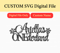 Custom Name Onederland SVG Digital File
