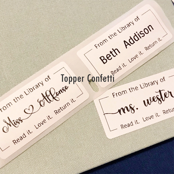 From the Library of Label, Custom Name