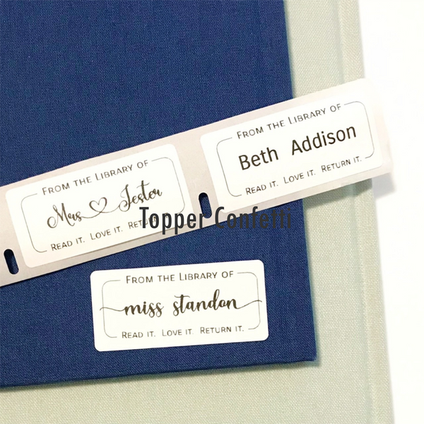 From the Library of Label, Custom Name