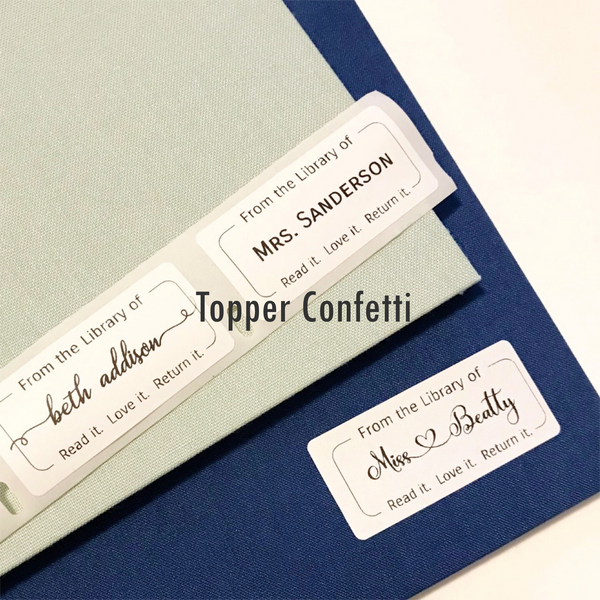 From the Library of Label, Custom Name
