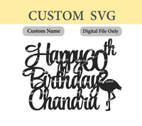 Custom Name and Age Happy Birthday Digital File