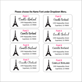 Eiffel Tower Address Label