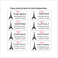 Eiffel Tower Address Label