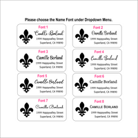 Fleur de Lis Address Label