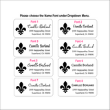 Fleur de Lis Address Label