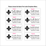 Fleur de Lis Address Label