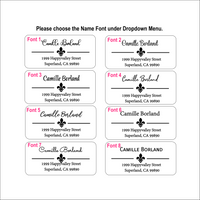 Fleur de Lis Address Label