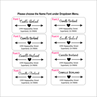 Custom Address Label Heart Arrow