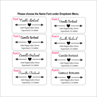 Custom Address Label Heart Arrow