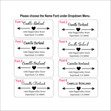 Custom Address Label Heart Arrow