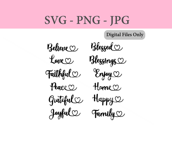 Christmas Words Digital Files