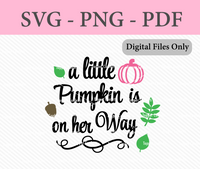 A Little Pumpkin is on Her Way Digital Files