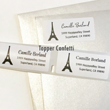 Eiffel Tower Address Label