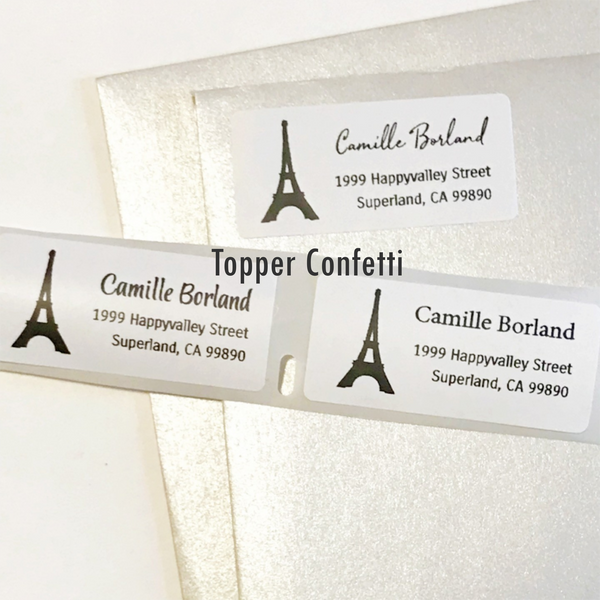 Eiffel Tower Address Label