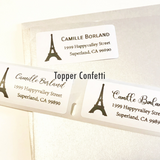 Eiffel Tower Address Label