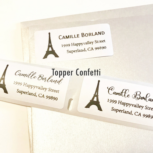 Eiffel Tower Address Label