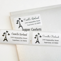Eiffel Tower Address Label