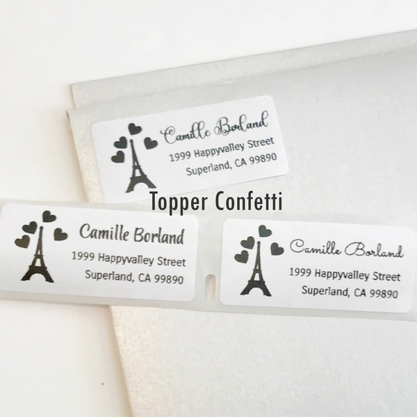 Eiffel Tower Address Label