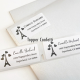 Eiffel Tower Address Label