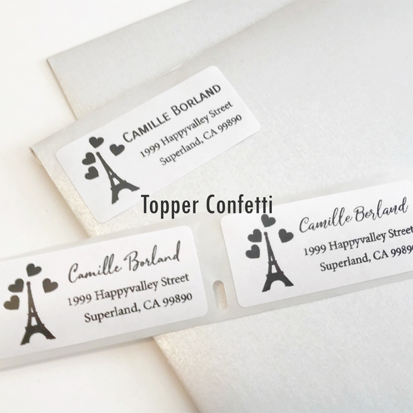 Eiffel Tower Address Label