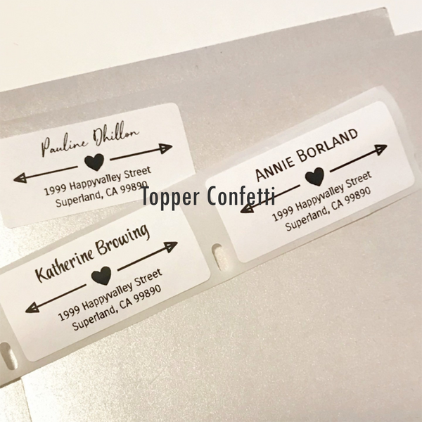 Custom Address Label Heart Arrow