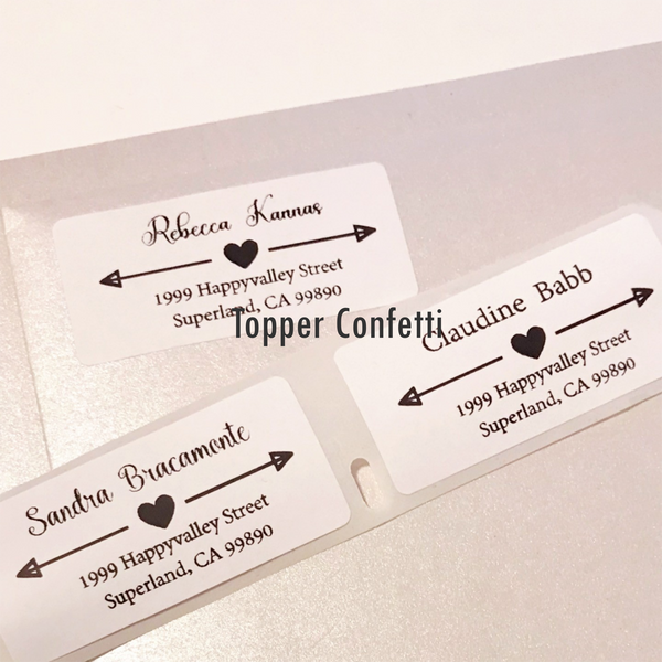 Custom Address Label Heart Arrow