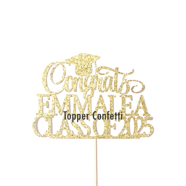 Custom Congrats Class of Cake Topper