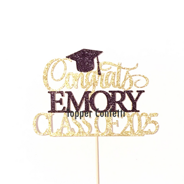 Custom Congrats Class of Cake Topper
