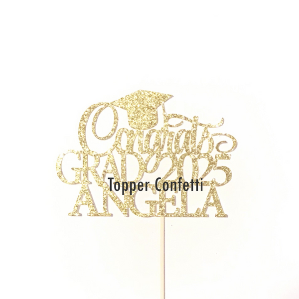 Custom Congrats Grad Cake Topper