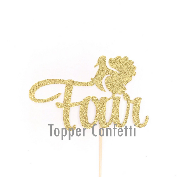 Turkey Four Cake Topper