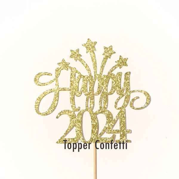 Happy 2024 Cake Topper