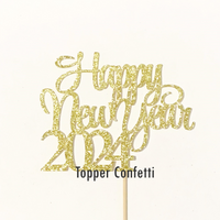 Happy New Year 2024 Cake Topper