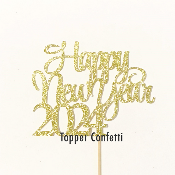 Happy New Year 2024 Cake Topper