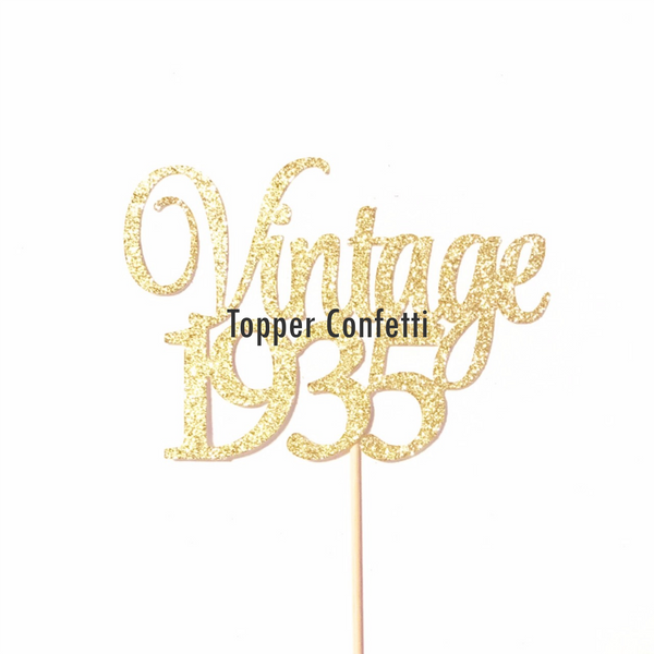 Vintage 1935 Cake Topper