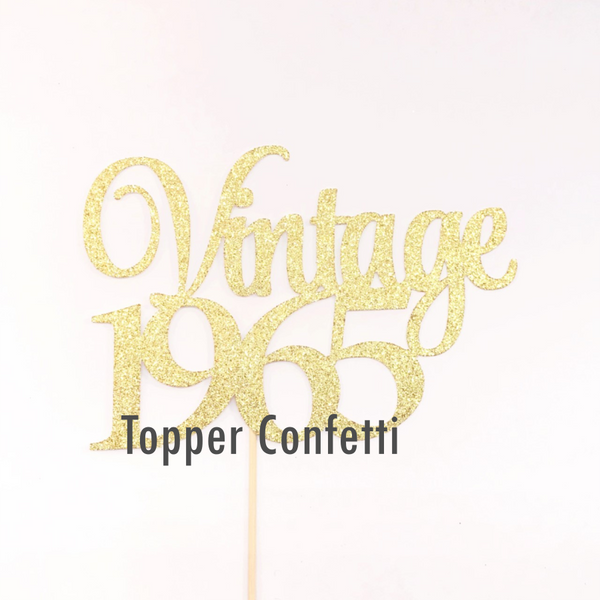 Vintage 1965 Cake Topper
