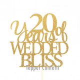 20 Years of Wedded Bliss Cake Topper