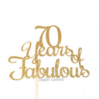 70 Years of Fabulous Cake Topper