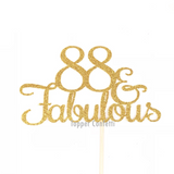 88 and Fabulous Cake Topper