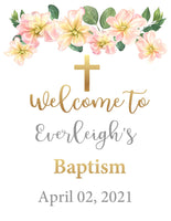 Editable - Baptism Welcome Sign