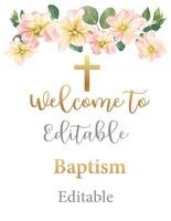 Editable - Baptism Welcome Sign
