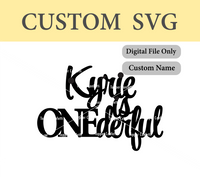 Custom Name Onederful SVG File