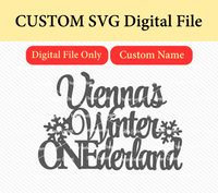 Custom Name Winter Onederland SVG Digital File