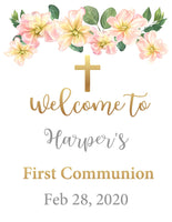 Editable - First Communion Welcome Sign