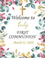 Editable - First Communion Welcome Sign