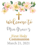 Editable - First Holy Communion Welcome Sign