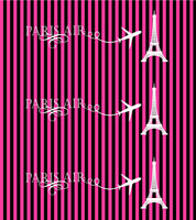 Editable - Double Sided Boarding Pass Invitation, Hot Pink, Black