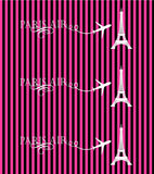 Editable - Double Sided Boarding Pass Invitation, Hot Pink, Black