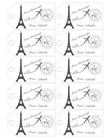 Editable - Paris Favor Tag