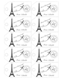 Editable - Paris Favor Tag